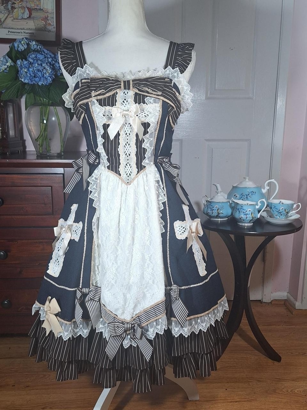 Baby the Stars Shine Bright Navy Cross Appliqué JSK Old School Lolita